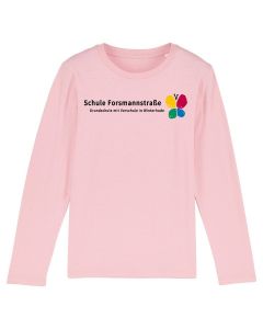 Kids Longsleeve unisex 100% Biobaumwolle (navy, heathergrey, weiß und pink)